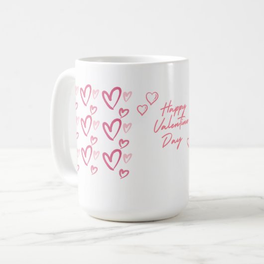 Café Mug de la Saint-Valentin personnalisé (Devant gauche)