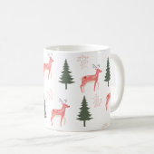Café Mug de Noël de rennes roses (Devant droit)