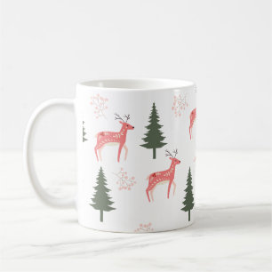 Café Mug de Noël de rennes roses