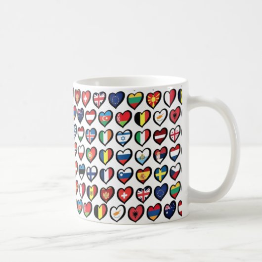 Café Mug Eurovision Drapeaux Accent Café Mug 11oz (Droite)