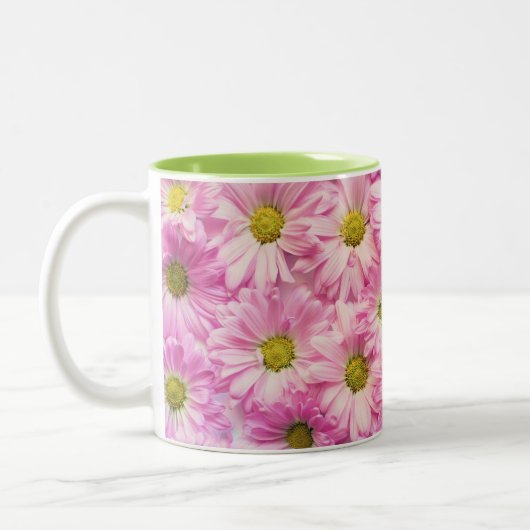 Café Mug - Gerbera rose Daisis (Gauche)