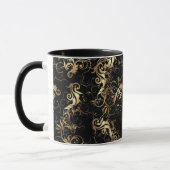 CAFÉ MUG GOLDEN FEAF BAROQUE DESIGN (Gauche)