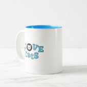 Café Mug I Love Chats Design mignon (Devant gauche)