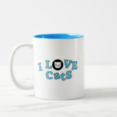 Café Mug I Love Chats Design mignon (Gauche)
