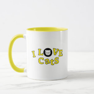 Café Mug J'adore le design du chat