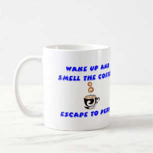 Café Mug Pérou. Réveillez-vous et sentez le café
