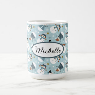 Café Mug personnalisé Snowmen de Noël