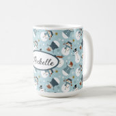Café Mug personnalisé Snowmen de Noël (Devant droit)