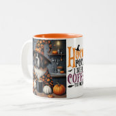 Café Mug Saint Bernard Art d'Halloween (Devant gauche)