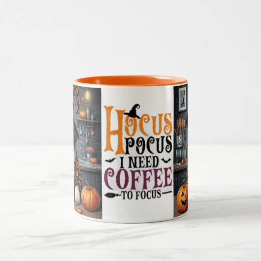 Café Mug Saint Bernard Art d'Halloween (Centre)