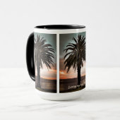 Café Mug Vivre ma meilleure vie palmier & coucher  (Devant gauche)