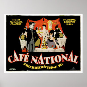Cafe National  Cafe Drink and Art Poster