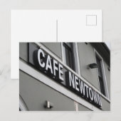 Cafe Newtown Sign Briefkaart (Voorkant / Achterkant)