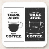 Café noir | Ensemble de Dessous de verre en liège  (Devant)