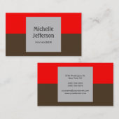 Cafe Noir Red Grey Horizontale Visitekaartje (Voorkant / Achterkant)