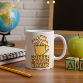 Café & Nom Répète Mug; Teacher Mug Classe