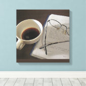 Café numérique huile sur toile (Insitu (Plancher de Bois))