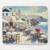 Café op Santorini Muismat (Voorkant)