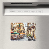 Café op Sicilië Italië Magneet (Insitu (Vaatwasser))