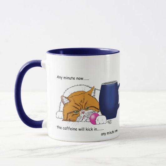 Café orange Bleu Mug (Gauche)