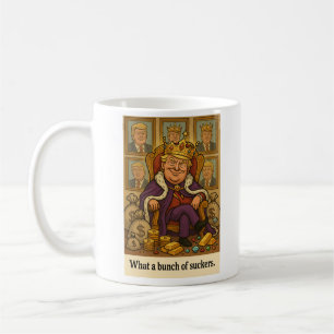 Café ou tasse de thé avec le roi Trump montrant so