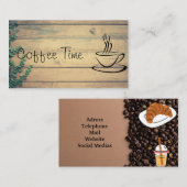 Café ou thé carte de visite (Devant / Derrière)