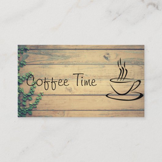 Café ou thé carte de visite (Devant)