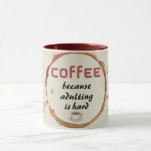 Café parce que adultère est dur Mug (Centre)