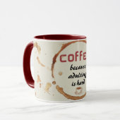 Café parce que adultère est dur Mug (Devant gauche)
