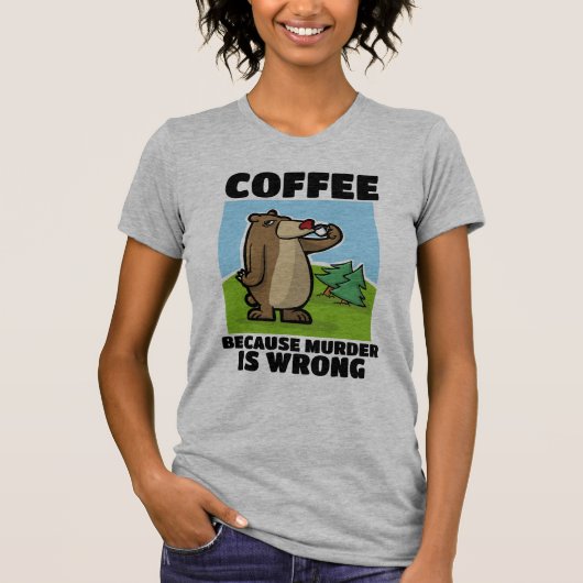 CAFÉ PARCE QUE LE MEURTRE EST MAUVAIS T-SHIRTS D'O (Devant)