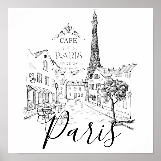 Cafe Parijs Poster (Voorkant)