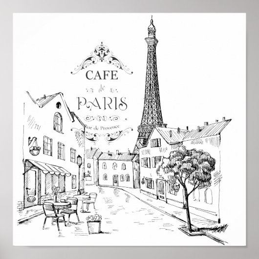 Cafe Parijs    Poster (Voorkant)