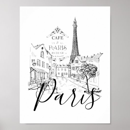 Cafe Parijs Poster (Voorkant)
