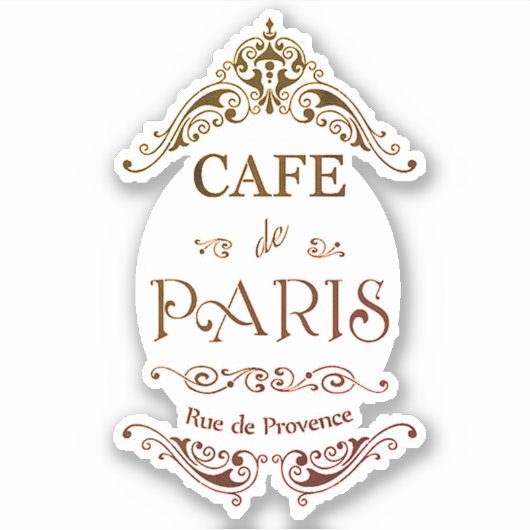  café parijs sticker (Voorkant)