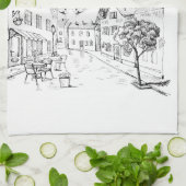 Cafe Parijs Theedoek (Gevouwen)