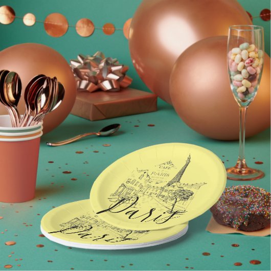 Cafe Paris Assiettes en carton (Multi)
