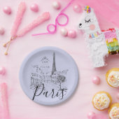 Cafe Paris Assiettes en papier (Fête)