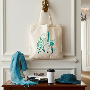 Cafe Paris Boodschappentas Tote Bag