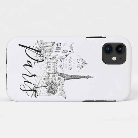 Cafe Paris Case-Mate iPhone Case (Achterkant (horizontaal))