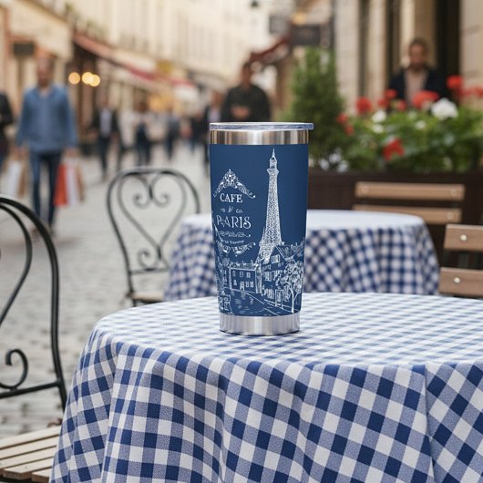 Cafe Paris gepersonaliseerd Geïsoleerde Drinkbeker