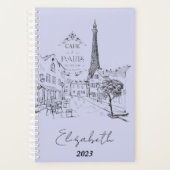 Cafe Paris gepersonaliseerd, jaar op maat Planner (Voorkant)