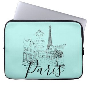 Cafe Paris Laptophoes Laptop Sleeve