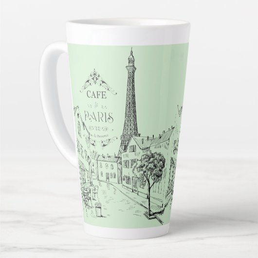 Café Paris Latte Mug (Angle gauche)