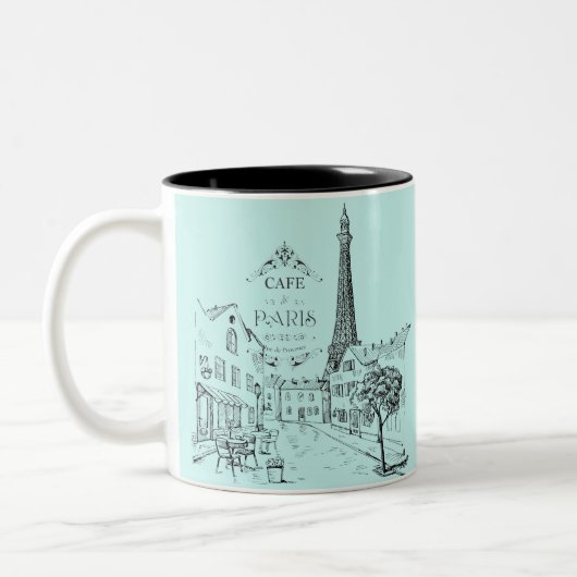 Café Paris Mug à deux tons (Gauche)