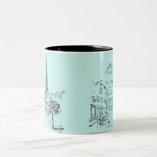 Café Paris Mug à deux tons (Centre)