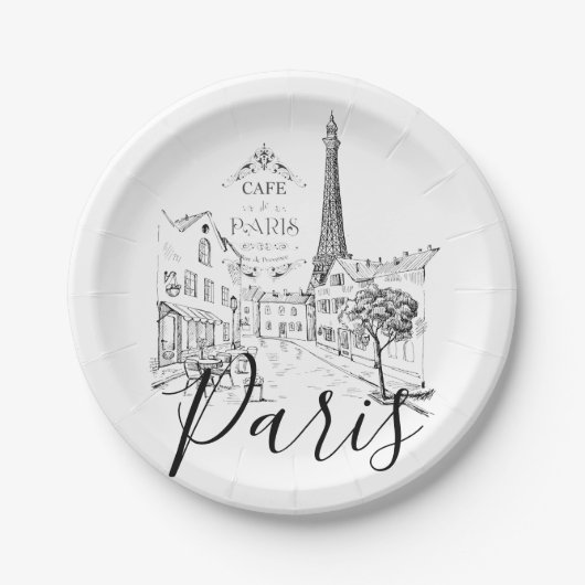 Cafe Paris Papieren Bordje (Voorkant)