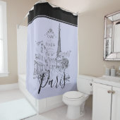 Cafe Paris Rideau de Douche (En situation)