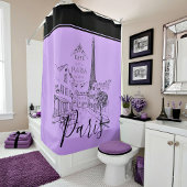 Café Paris Rideau de Douche