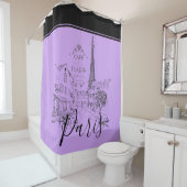 Café Paris Rideau de Douche (En situation)