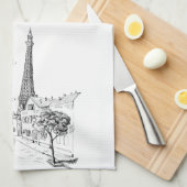 Café Paris Serviette de cuisine (Quart Plié)